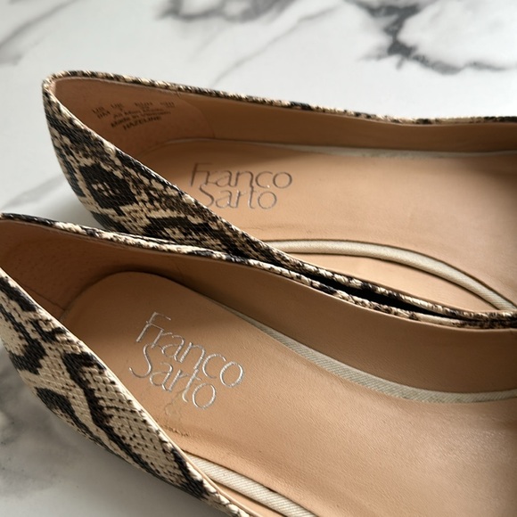 Pre owned/ Franco Sarto Snakeskin Patterned Women's Flats - Picture 5 of 15